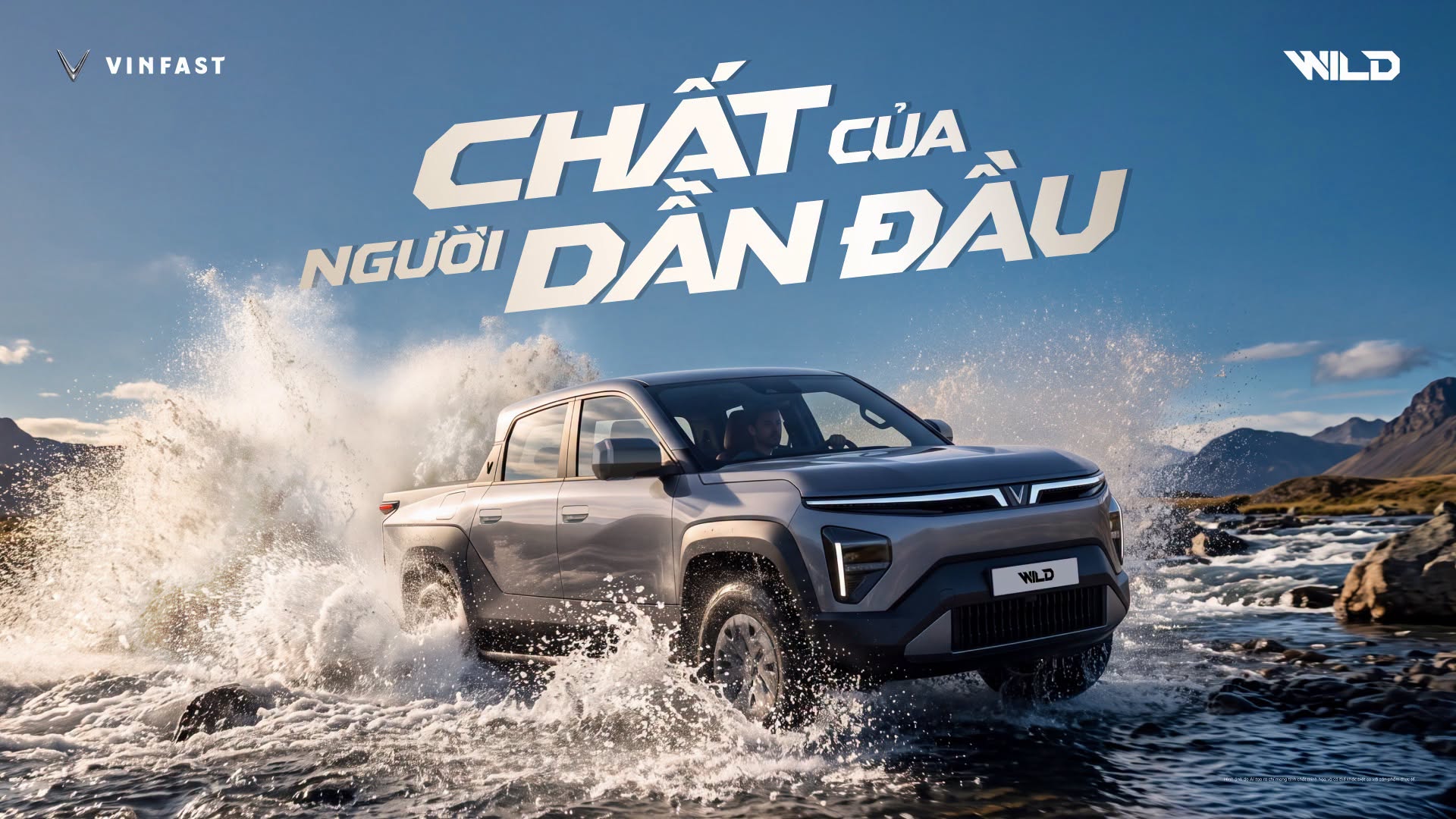 VinFast VF Wild băng qua dòng nước — "Chất của người dẫn đầu"